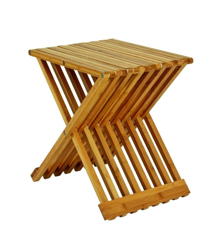 Mørtens Furniture Skladací stolík Cliff, 44 cm, bambus